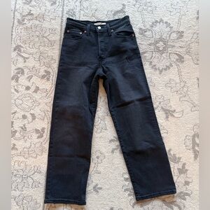 Levi’s Ribcage straight ankle black jeans size 27 NWOT